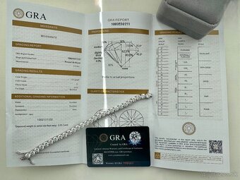Predám NOVÝ 1-karátový Moissanitový náramok 19cm - 2