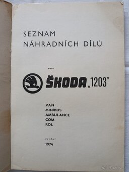 Seznam náhradnich dilu Škoda 1203 - 2