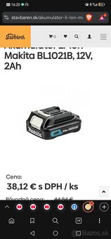 Makita kompresor + nabíjačka + akumulátor - 2