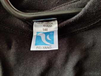 Chlapčenské čierne tričko FEI YANG - 2