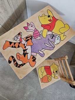 Detsky dreveny stolik so stolickou - 2