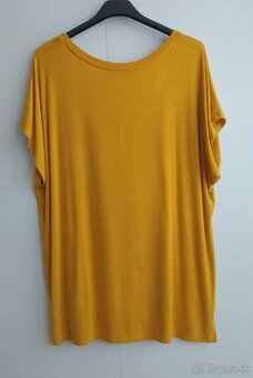 Dámske žlté oversize tričko (Mango) - 2