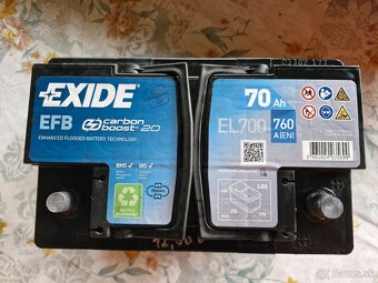 Autobateria Exide 70Ah stop-štart - 2