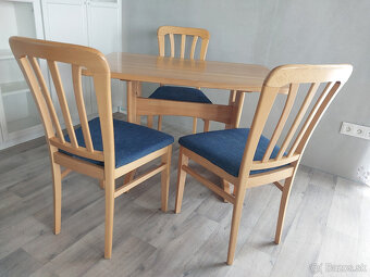 Dubový stôl + 3 stoličky - 2