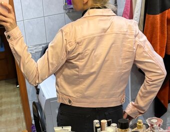 Damska ružová riflova bunda - 2