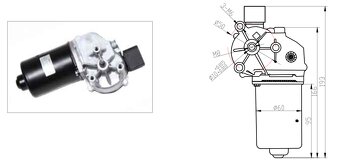Elektromotor s prevodovkou  12 V DC - 2