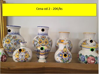 Starožitné kryštály/sklo/modranský porcelán - 2