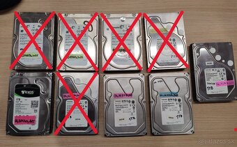 HDD 1TB 3.5" / HDD 250-500GB 2.5" - 2