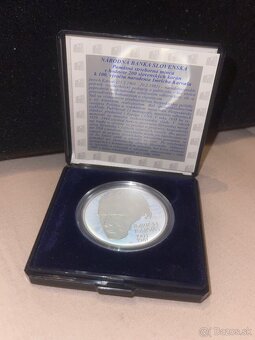 Pamätné strieborné 200 Sk v etui s certifikátom - proof - 2