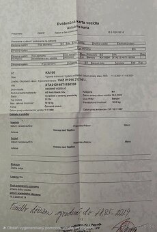 Lada Niva vrak s TP a SPZ - 2