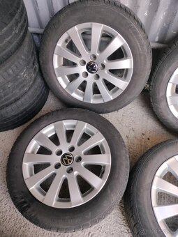 4ks alu disky orig. Vw 5x112 r16 pneu 205/55 r16 - 2