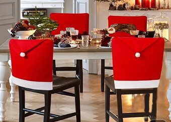 Vianočné poťahy na stoličky 4kusy v balení - 2