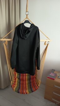 Dámska predĺžená mikina XL -XXL čierna nová - 2