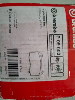 Brzdové doštičky. - 2