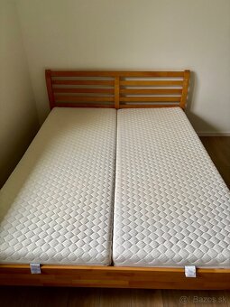 Manželská posteľ 180x200 masív + matrace - 2