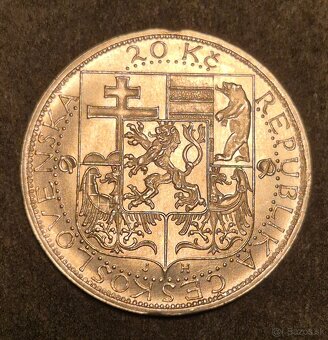 20 Kč 1937, T.G.Masaryk, ČSR - 2