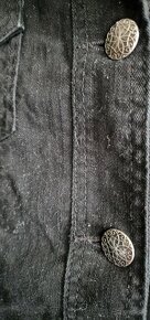 Dámska riflová bunda čierna, pre moletky - 2