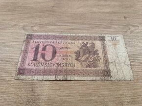 bankovka 10 Ks 1943 Ťš8 Neperforovana Slovenský štát - 2