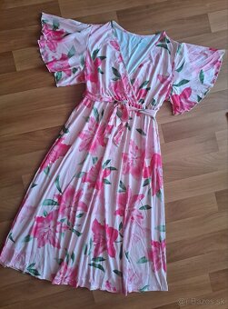 Nádherné letné dlhé šaty s volánmi veľkosť XL/XXL - 2