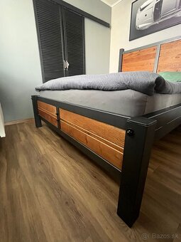 Manželská posteľ- industrial štýl - 2