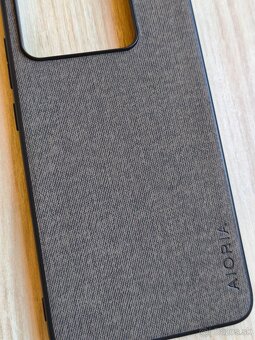 Luxusný slim textilný kryt na Samsung S24 - Šedý látkový NEW - 2