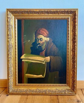 Starý krásný obraz, olejomalba na plátně - 2