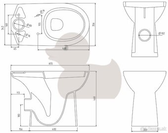 Kombinované WC Kolo Nova Pro keramika rimfree - 2