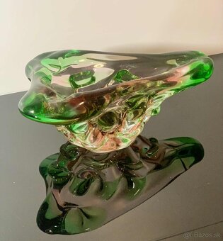 Nádherná miska, popolník z hutného skla návrh Zemek - 2
