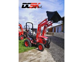 Traktor TYM T255 s čelným nakladačom a medzinápravovou kosou - 2