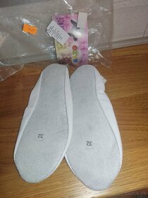 Gymnastické cvičky biele kožené vel.32 - 2