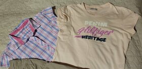 Nohavice,košeľa a tričko pre dievča veľkosť 158/164 - 2