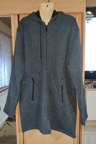 mäkkučký teplý pánsky kabát s kapucňou XL - 2