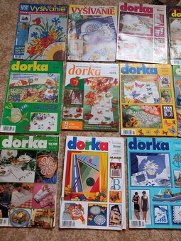 Časopisy Dorka, a vyšívanie - 2