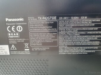 Predam - TV Panasonic TX-P42GT50E s dialk.ovladacom na ND - 2