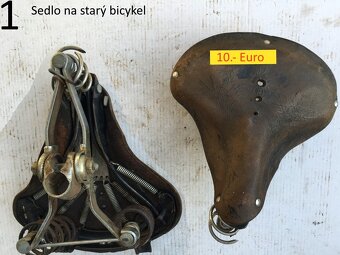 Kožené sedlo na starý bicykel - 2