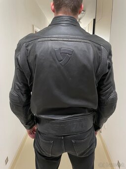 REVIT čierna kožená jazdecká bunda Adrenaline - 2