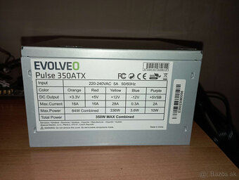 EVOLVEO Pulse 350ATX, zdroj na Pc - 2