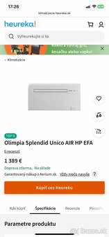 PREDAM klimu Olimpia Splendid Unico AIR 25 HP EVA, NOVU - 2