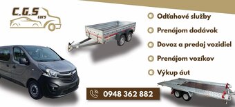 Prenajom dvojnapravoveho vozika 263x125x40 - 2