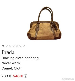 Prada vintage bowling cloth handbag kabelka - 2