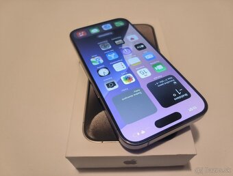 apple iphone 15 PRO 256gb Natural Titanium / Batéria 86% - 2