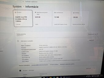 Microsoft Surface Pro 3 (i5 / 8GB RAM / 238GB SSD + dokovaci - 2