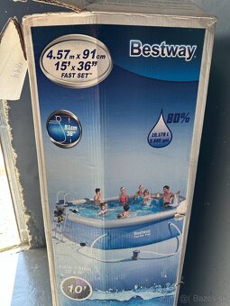 Predám bazén BESTWAY Fast Set - 2