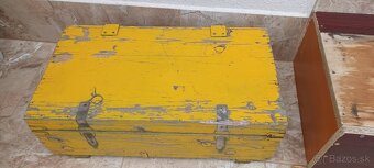 Drevena truhlica, bedna, vintage - 2