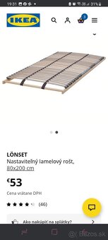 Hemnes postel160x200 + 2 rosty 80×200 - 2