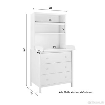 Komoda, prebaľovací pult - 2