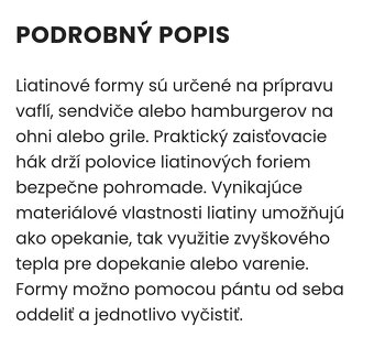 Súprava liatinových foriem PETROMAX - 2