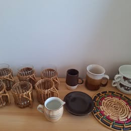 Úľuv-poháre v košíku, taniere, misky... na doplnenie - 2