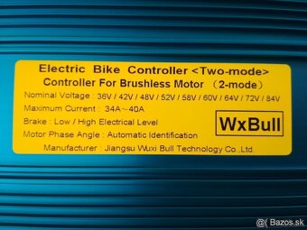 Kontroler pre elektrobicykel 36V-84V 2000W 40A max BLDC - 2