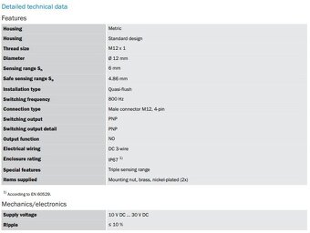 SICK IME12-06BPSZC0S - 2